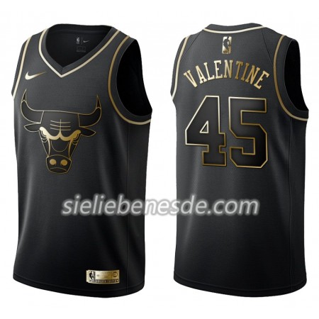 Herren NBA Chicago Bulls Trikot Denzel Valentine 45 Nike Schwarz Golden Edition Swingman